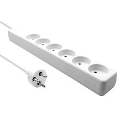 MicroConnect Microconnect MC-GRU0603DKW rozgałęziacz 3 m 6 x gniazdo sieciowe Wewnętrzna Biały
