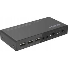 System przekazu sygnału AV MicroConnect Microconnect MC-HDMIKVM0201-4K przełącznik KVM Czarny