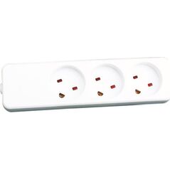 Kabel zasilający Garbot Garbot Z66000107-PA01 rozgałęziacz 3 x gniazdo sieciowe Wewnętrzna Biały