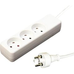 Kabel zasilający Garbot Garbot 24155119-1E rozgałęziacz 1 m 3 x gniazdo sieciowe Wewnętrzna Biały