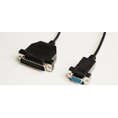 Kabel MicroConnect Microconnect IBM029B-1,8 kabel równoległy Czarny 1,8 m DB-9 DB-25