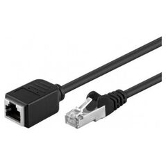 Goobay CAT 5e Kabel przedłużającyF/UTP, Czarny - Długość kabla 2 m