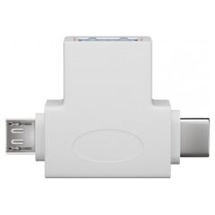 Adapter USB Goobay Trójnik USB-A na USB 2.0 Micro-B, USB A 2.0, biały - Wersja kolorystyczna Biały