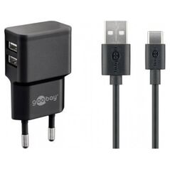 Ładowarka Goobay Zestaw do ładowania z dwoma USB-C 2,4 A