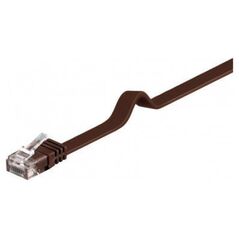 Triton CAT 6Płaska Kabel połączeniowy,U/UTP, Ciemnobrązowy - Długość kabla 0.5 m