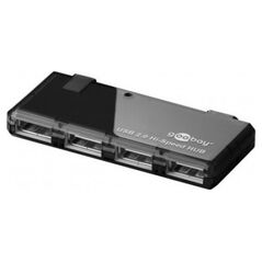 HUB USB Goobay 4-kierunkowy HUB USB 2.0 Hi-Speed - Wersja kolorystyczna Czarny