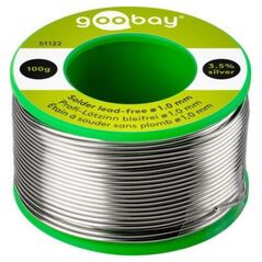 Goobay Cyna lutownicza bezołowiowa,  1,0 mm, rolka 100 g