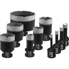 Dedra Zestaw koronek diamentowych VB 6,8,10,12,20,28,35,40,45,68mm