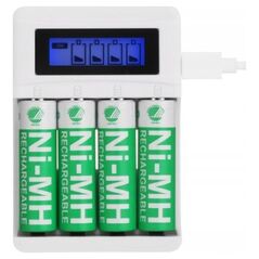 Ładowarka Deltaco USB Battery charger for 4xAA/AAA Ni-MH/N