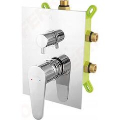 Ferro ALGEO SQUARE BOX bateria podtynkowa natryskowa 2-funkcyjna, chrom