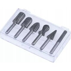 Dedra Frezy trzpieniowe do metalu 6szt zestaw, trzpień 6mm, HSS