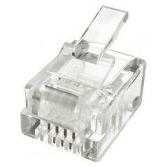 Triton Wtyk modularny WM6p4c (RJ-11) na przewód płaski, linkę 100 szt