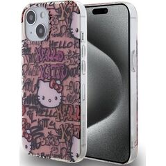 Sourcing Hello Kitty HKHCP15SHDGPTP iPhone 15 / 14 / 13 6.1" pink/pink hardcase IML Tags Graffiti