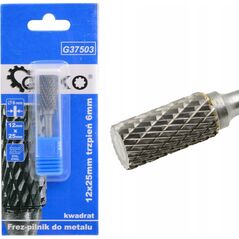Geko Frez pilnik do metalu z węglika wolframu 12x25mm trzpień 6mm (kwadrat) (200)