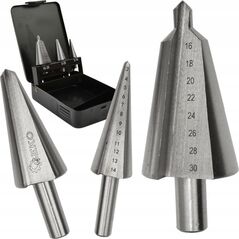 Wiertło Geko Zestaw wierteł bezstopniowych 3szt. 3-30mm (metal skrzynka) (50)
