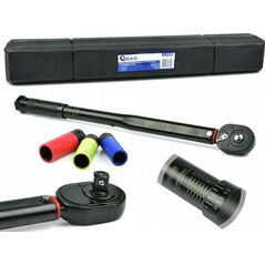 Geko Klucz dynamometryczny 1/2" 28-210nm + nasadki alu 3el. Black HD (10)