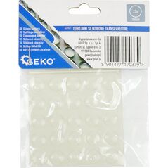 Geko Odbojniki silikonowe transparentne – okrągłe pod meble 10mm 25szt (25/250)