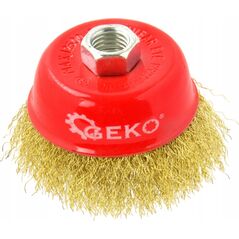 Geko Szczotka druciana czołowa mosiężna 85mm M14 (100)