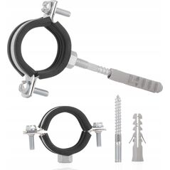 Geko Obejma metalowa z gumą do rur 1" 32-36mm (200)