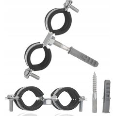 Geko Obejma metalowa z gumą do rur podwójna 3/4" 26-30mm (200)