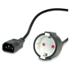 Kabel zasilający Value Kabel zasilający VALUE, złącze C14 do żeńskiego złącza Schuko, czarny, 0,3 m