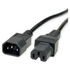 Kabel zasilający Value VALUE Kabel zasilający IEC320/C14 męski - C15 żeński, czarny, 3 m