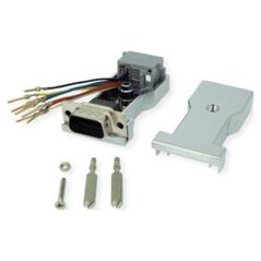 Adapter AV Roline ROLINE DB9 męski-RJ45 żeński 8P/8C 8 żył, srebrny
