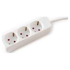 Kabel zasilający Value VALUE Gniazdo 3-drożne bez przełącznika, białe, 3 m