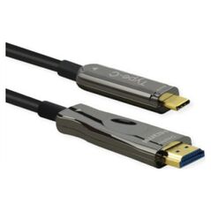 Adapter AV Roline Kabel adaptera ROLINE USB typu C - HDMI (AOC), M/M, 4K60,,30 m