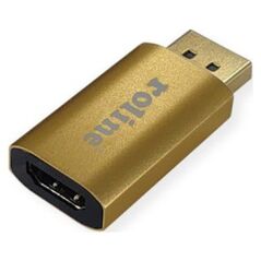 Adapter AV Roline Adapter ROLINE GOLD 4K DisplayPort/HDMI, Actief, v1.2, DP męski - HDMI żeński