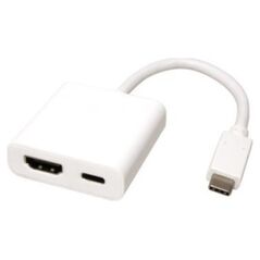 Adapter AV Roline ROLINE Display Adapter USB typu C - HDMI, + 1x PD typu C, M/F