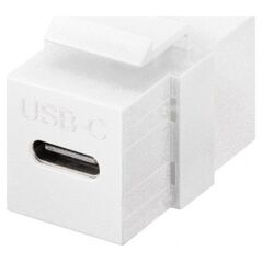 Adapter USB Goobay Moduł Keystone Złącze USB-C, USB 3.2 Gen 2 (10 Gbit/s), biały - Wersja kolorystyczna biały