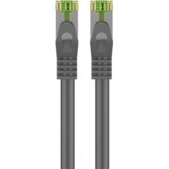 Goobay Kabel krosowy CAT 8.1 z certyfikatem GHMT, S/FTP (PiMF), Szary - Długość kabla 1 m