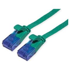 Value VALUE Patchkabel UTP, Cat.6A (Class EA), extra plat, groen, 1 m
