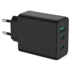 Kabel zasilający Value Ładowarka VALUE USB z wtyczką euro, 3-portowa (Typ-A, 2x Typ-C), 65W, GaN