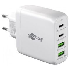Ładowarka Goobay Wieloportowa szybka ładowarka USB-C PD (68 W), biały