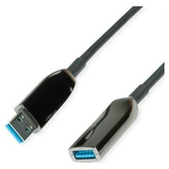 Kabel USB Roline USB-A - USB-A 10 m Czarny (12.04.1075)
