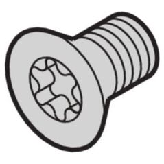 SCHROFF Śruba SCHROFF z łbem stożkowym, Torx M5x12 mm, stal, ocynkowana, 4 szt.