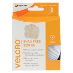 Velcro Taśma rzepowa VELCRO do przyszycia, haczyk i pętelka 20 mm x 3 m biała
