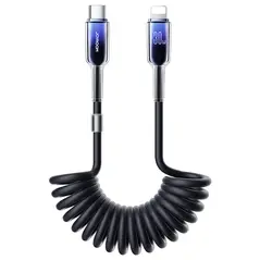 Joyroom S-A43 Crystal-Clear Series 30W spiral cable USB-C / Lightning 1.5m black