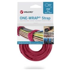 Velcro Taśma do wiązania VELCRO One Wrap 20 mm x 200 mm, 25 sztuk, czerwona