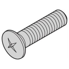 SCHROFF Śruba SCHROFF z łbem stożkowym, podniesiona, rowek krzyżowy, M2.5x8 mm, stal niklowana