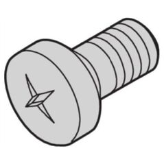 SCHROFF Śruba z łbem walcowym SCHROFF, Pozidrive, z wgłębieniem krzyżowym M2.5x8, stal niklowana