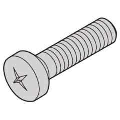 SCHROFF Śruba z łbem walcowym SCHROFF, Pozidrive, z wgłębieniem krzyżowym M2.5x12, stal niklowana