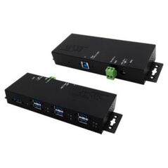 Exsys EXSYS EX-1517HMVS 7-portowy zarządzany metalowy koncentrator USB 3.2 Gen1 z ochroną przeciwprzepięciową EDS 15KV