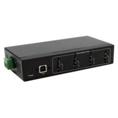 Exsys EXSYS EX-11214HMVS 4-portowy metalowy koncentrator USB 2.0 z zasilaczem 5V/2A Genesys Chipset