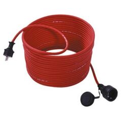 Kabel zasilający Bachmann BACHMANN Przedłużacz z uziemieniem 16 A/250 VAC, czerwony, guma/neopren, 50 m