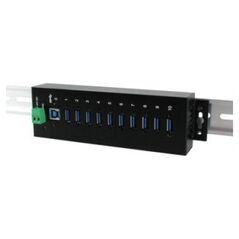 Exsys EXSYS EX-1110HMVS 10-portowy USB 3.2 Gen1 HUB 15KV ESD Ochrona przeciwprzepięciowa Metalowa obudowa