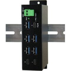Exsys EXSYS EX-1196HMS 7-portowy USB 3.2 Gen1 HUB C-Buchse, ochrona przeciwprzepięciowa 15KV ESD