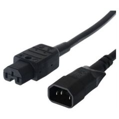Kabel zasilający Bachmann Przewód zasilający BACHMANN, złącze męskie zimnego urządzenia do złącza żeńskiego gorącego urządzenia, IEC320 C14/C15, 1 m